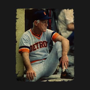 Sparky Anderson in Detroit Tigers T-Shirt