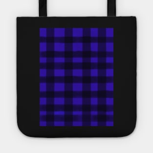 Purple Blue Plaid Pattern Tote