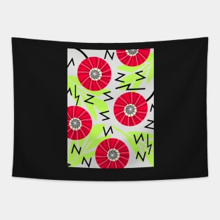 Red round flowers Tapestry