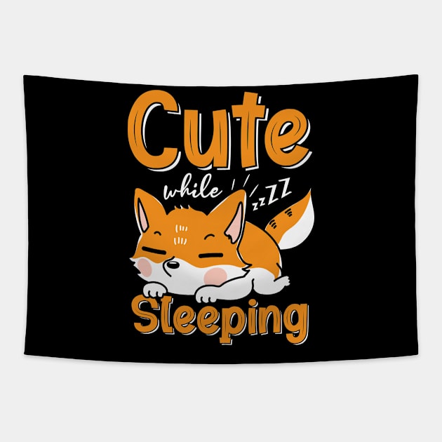 Fox Shirts For Women Men Cute While Sleeping Foxes Nature Animal Lovers Funny Christmas For Women Men Tapestry by paynegabriel