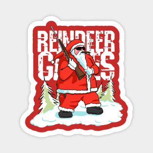 Reindeer Games - Santa Hunting Rudolph Magnet