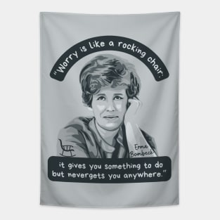 Erma Bombeck Portrait and Quote Tapestry