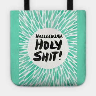 Hallelujah, Holy Shit! Mint Tote