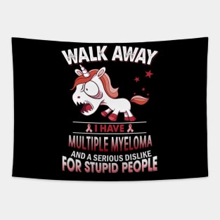 funny multiple myeloma grumpy unicorn warrior Tapestry