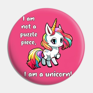 Autism Awareness Unicorn Pin