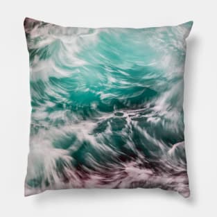 Colourful Ocean Waves Pillow