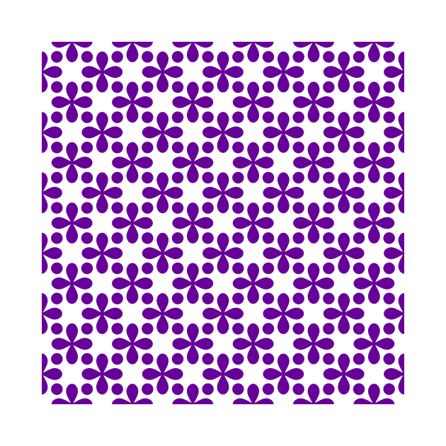 Purple Clovers and Dots Pattern by Makanahele