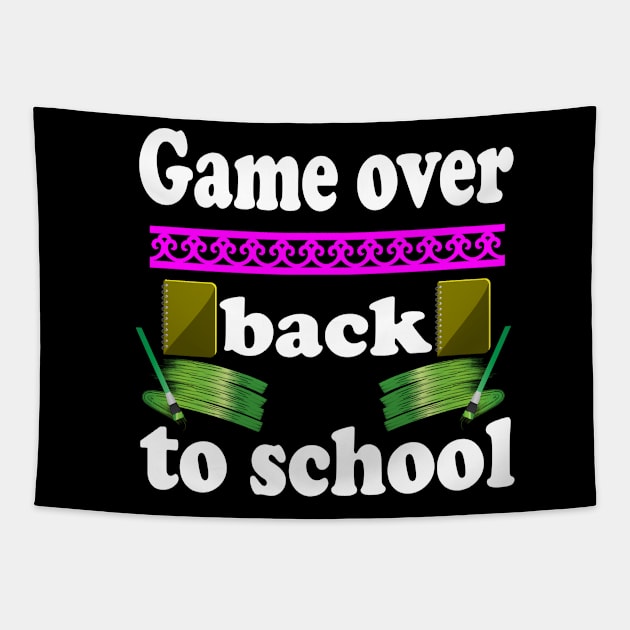 Game Over back to school Tapestry by Emma-shopping