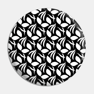 Black and white leaves pattern Pin