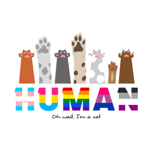 Human Rights, with Cat Paws T-Shirt