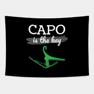 Capo is the Key Green Capo Dark Theme Tapestry