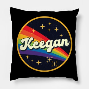 Keegan // Rainbow In Space Vintage Style Pillow