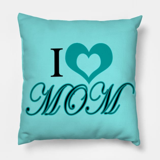 I Love Mom Pillow by Shop Ovov