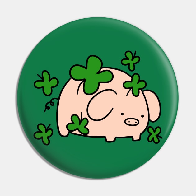 Lucky Clover Pig Pin by saradaboru