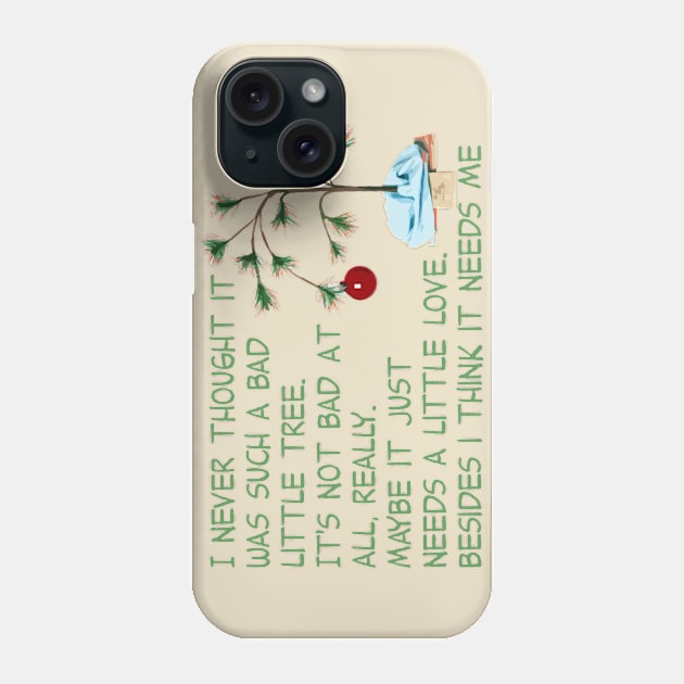 Charlie Brown Christmas Tree Phone Case by hauntedjack