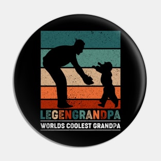 Vintage Fathers Day Father LegenFather World's Coolest Father Pin