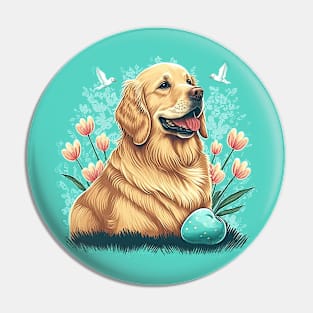 Golden Retriever happy easter day Pin