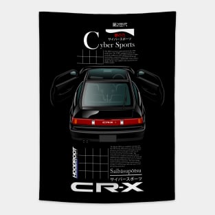 CRX CIVIC JDM ARTWORK BLACK Tapestry