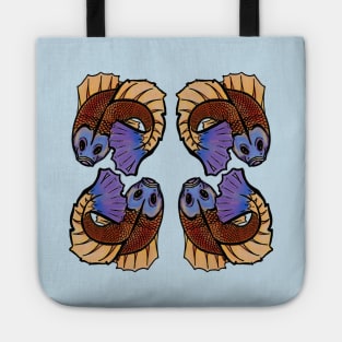 Koi Fish Swimming Pattern Tote