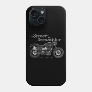 Triumph Street Scrambler 17 black, sl Phone Case