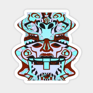 alien olmec head ecopop Magnet