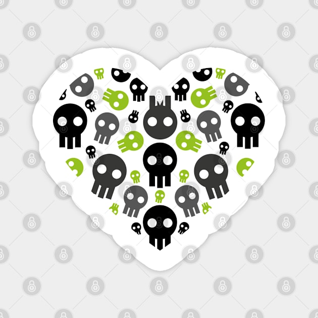 Toxic skull design Magnet by Karroart