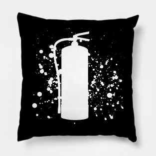 color fire extinguisher splat graffiti Design - white Pillow