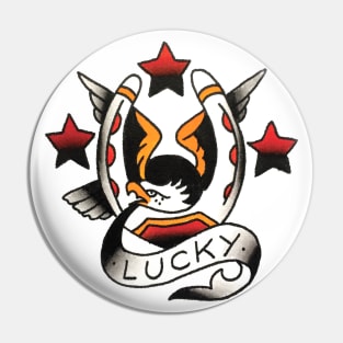 Lucky Eagle Tattoo Design Pin