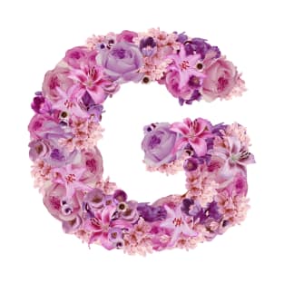 Pink Floral Letter G T-Shirt