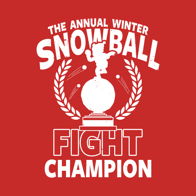 Snowball Fight Champion Funny Retro Winter Gift by Originals By Boggs