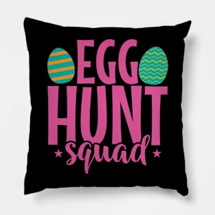 Egg Hunt Squad Easter colorful Easter Eggs Pillow