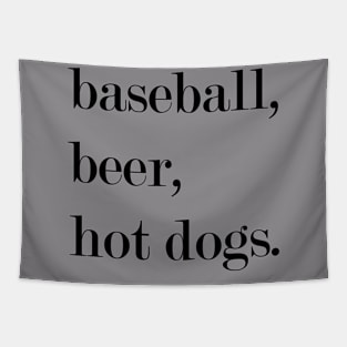 Baseball, Beer, Hot Dogs. Tapestry