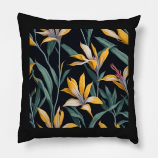 Strelitzia Flower Pattern | Native Plant South Africa | Bird of Paradise | African Safari Pillow