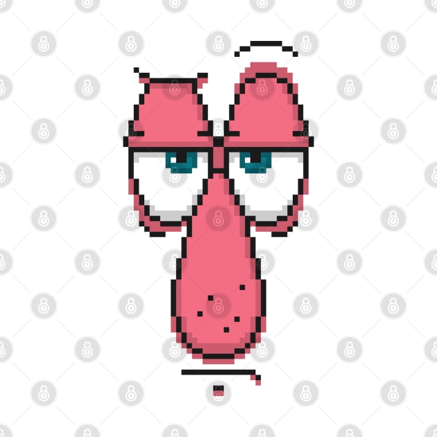 big nose pixel pink by Mako Design 