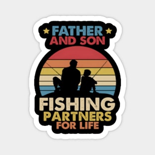 Fishing Father And Son Fishing Pners For Life Magnet