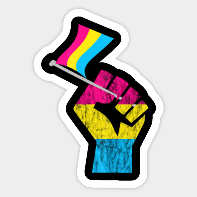 Pan Pride Fist Pansexual Gender Human Rights Pansexuality Pan Pride Fist Pansexual Gender Human R Sticker Teepublic