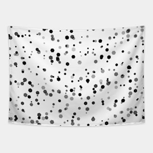 Minimalist hexagonal geometric pattern in white background Tapestry