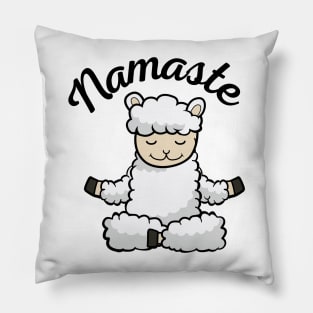 Namaste Meditating Sheep Pillow