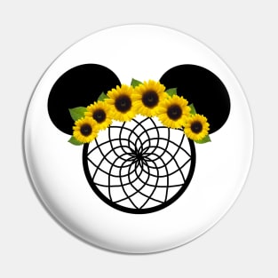 Sunflower Dream Catcher Pin