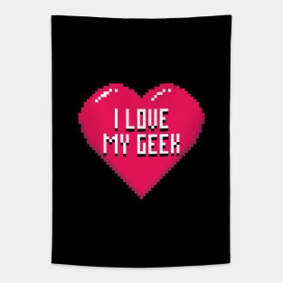 I Love My Geek Tapestry