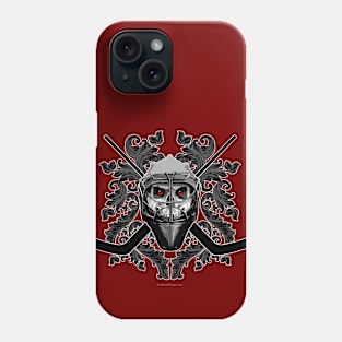 Hellish Hockey Goalie - devilish hockey skull Phone Case