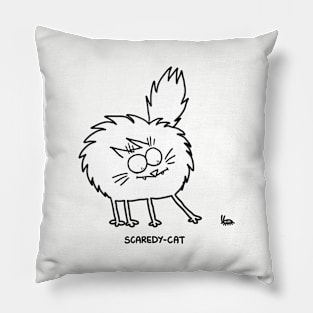 Cartoon Cat Scaredy Cat Pillow