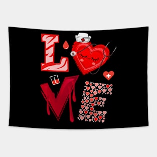 Nurse Love Valentine's Day Tapestry