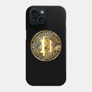 Bitcoin large coin BTC trending digital gold aesthetic design Phone Case