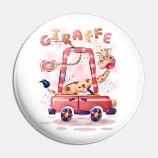 Giraffe travel Pin