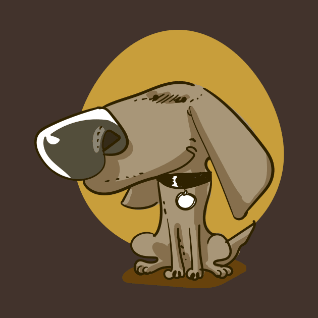 brown puppy sweet dog funny cartoon by anticute