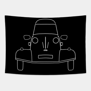 Messerschmitt KR200 bubble car outline graphic (white) Tapestry