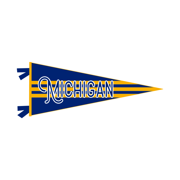 Michigan Flag Pennant by zsonn