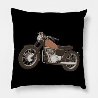 Vintage motorcycle Pillow