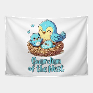 Guardian of the Nest: Mom's Love Tapestry